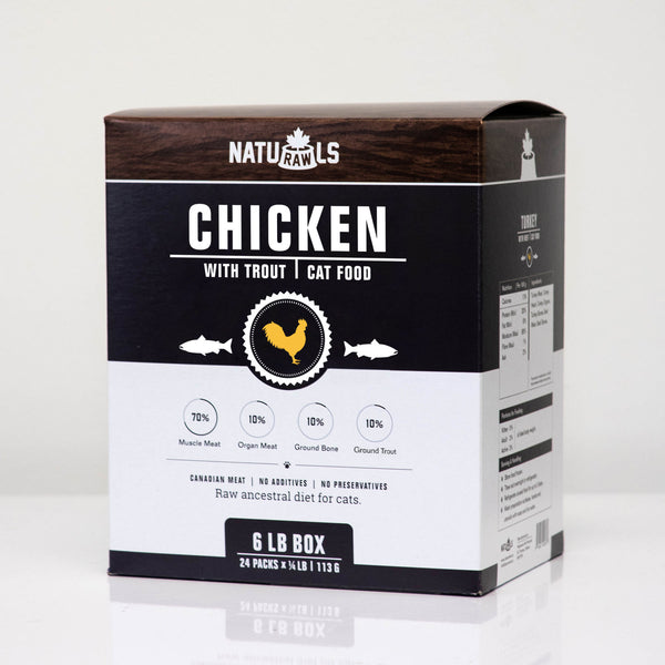 Naturawls Frozen Raw Dinners for Cat - Chicken & Trout